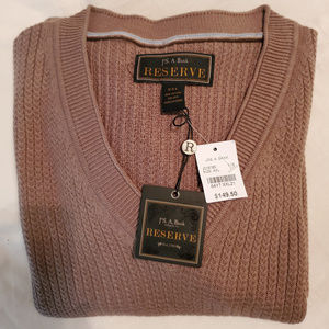Jos. A. Bank Reserve Cotton/Silk V-Neck Sweater